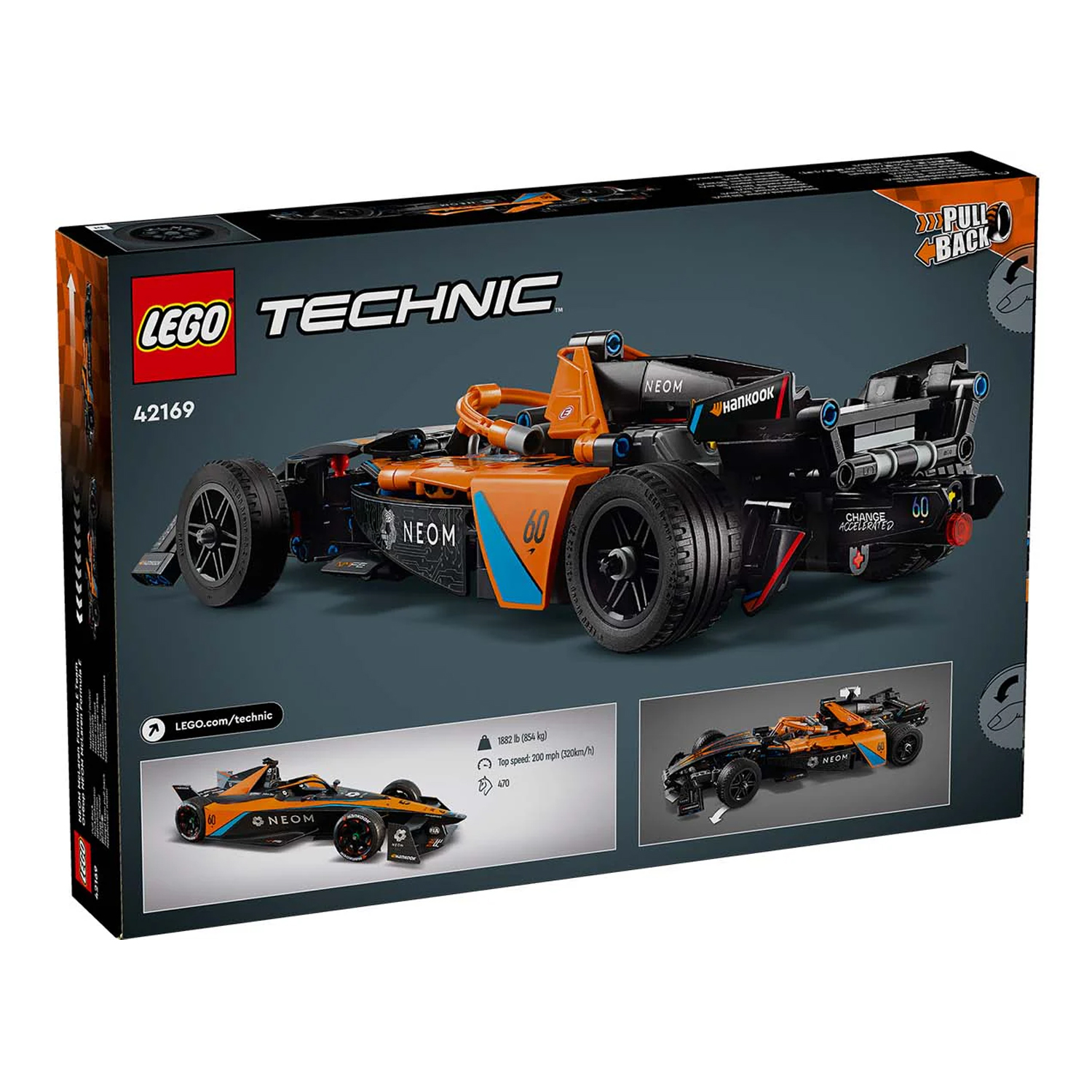 Конструктор детский LEGO Technic Автомобиль NEOM Formula E Pull-Back - фото 4