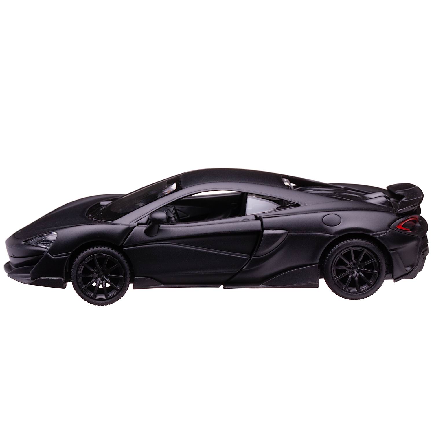 Машина металлическая Uni-Fortune McLaren 600LT черный матовый цвет двери открываются 554985M - фото 4