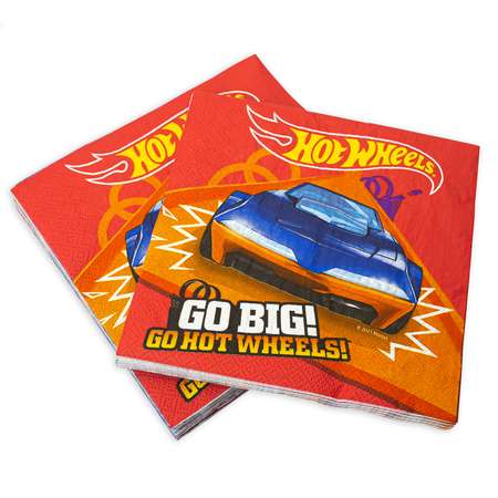 Салфетки бумажные ND PLAY Hot Wheels 33х33 см 40 шт