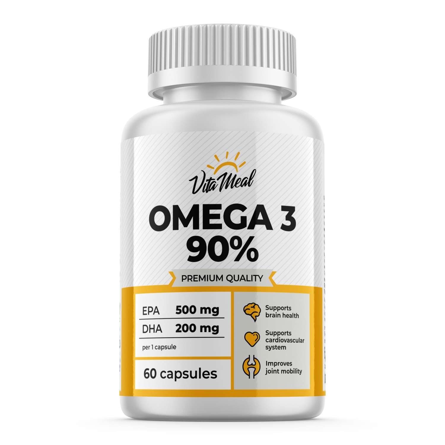 Биологически активная добавка VitaMeal Омега-3 90% Premium 60 капсул - фото 1