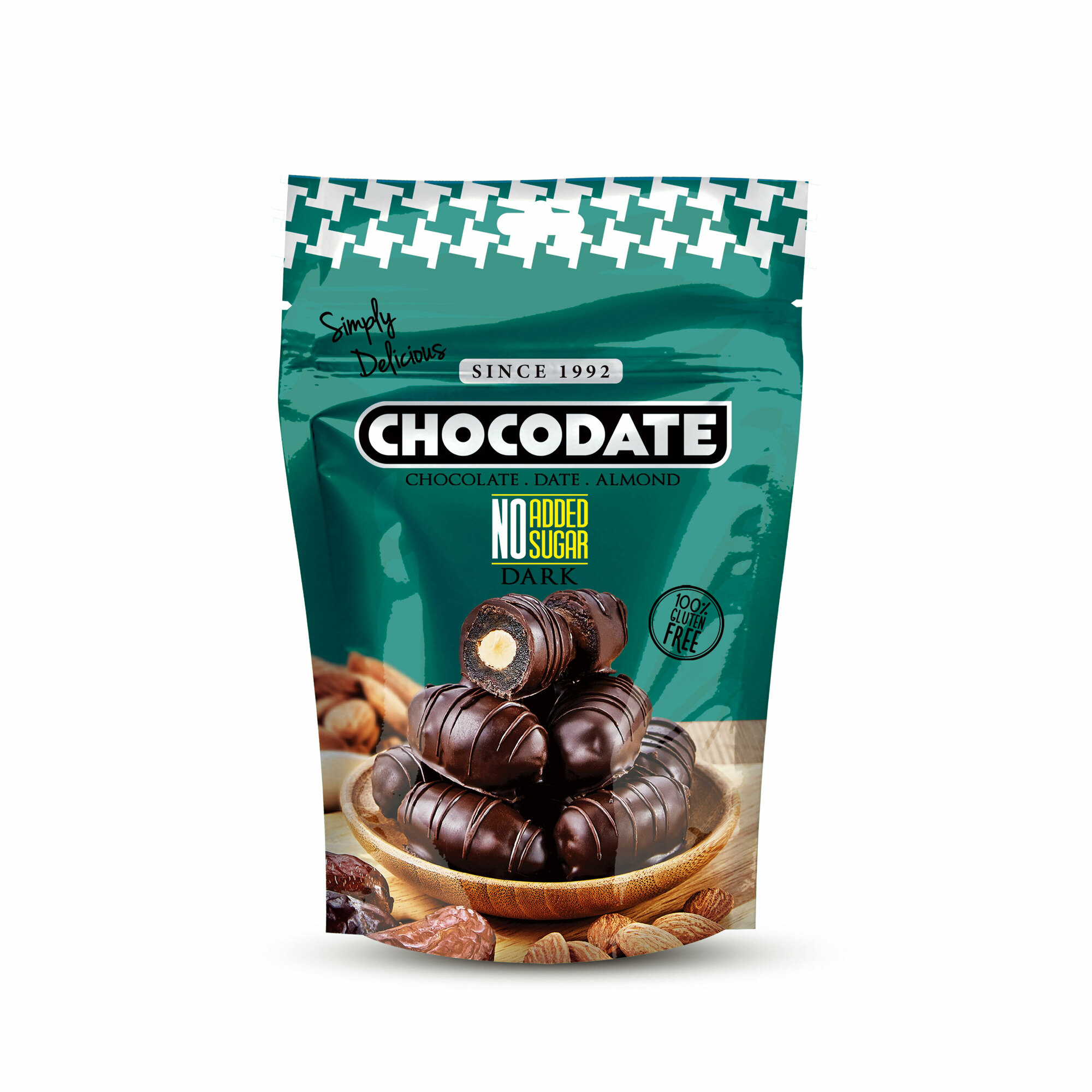 Финики CHOCODATE с миндалем в темном шоколаде без сахара 100 г - фото 3