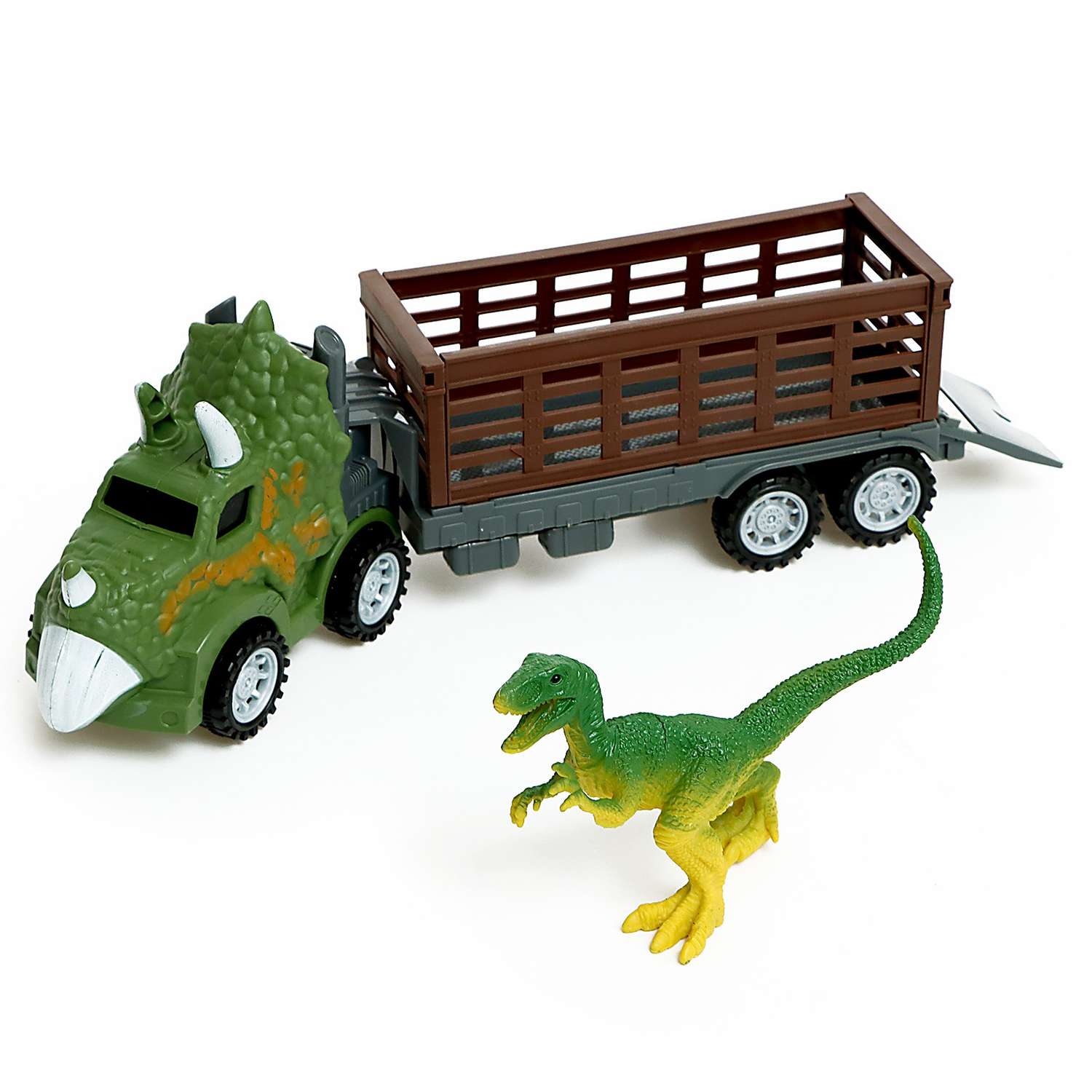 Игровой набор Sima-Land DINO в комплекте 2 грузовика и динозавры 9577526 - фото 10