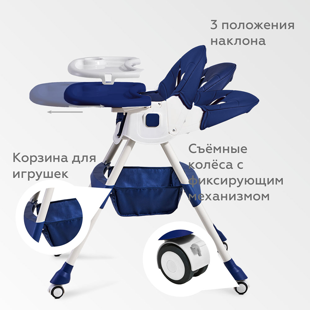 Стульчик для кормления BQ BCH007 Blue - фото 2