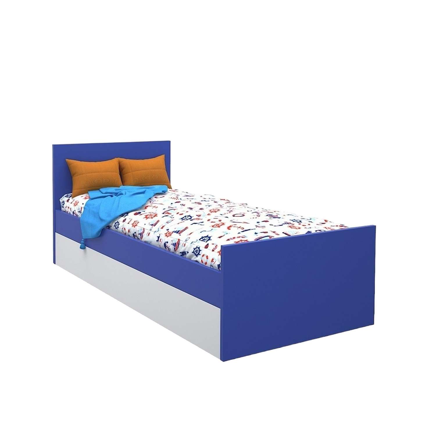 Кровать подростковая Феникс Синий - фото 2
