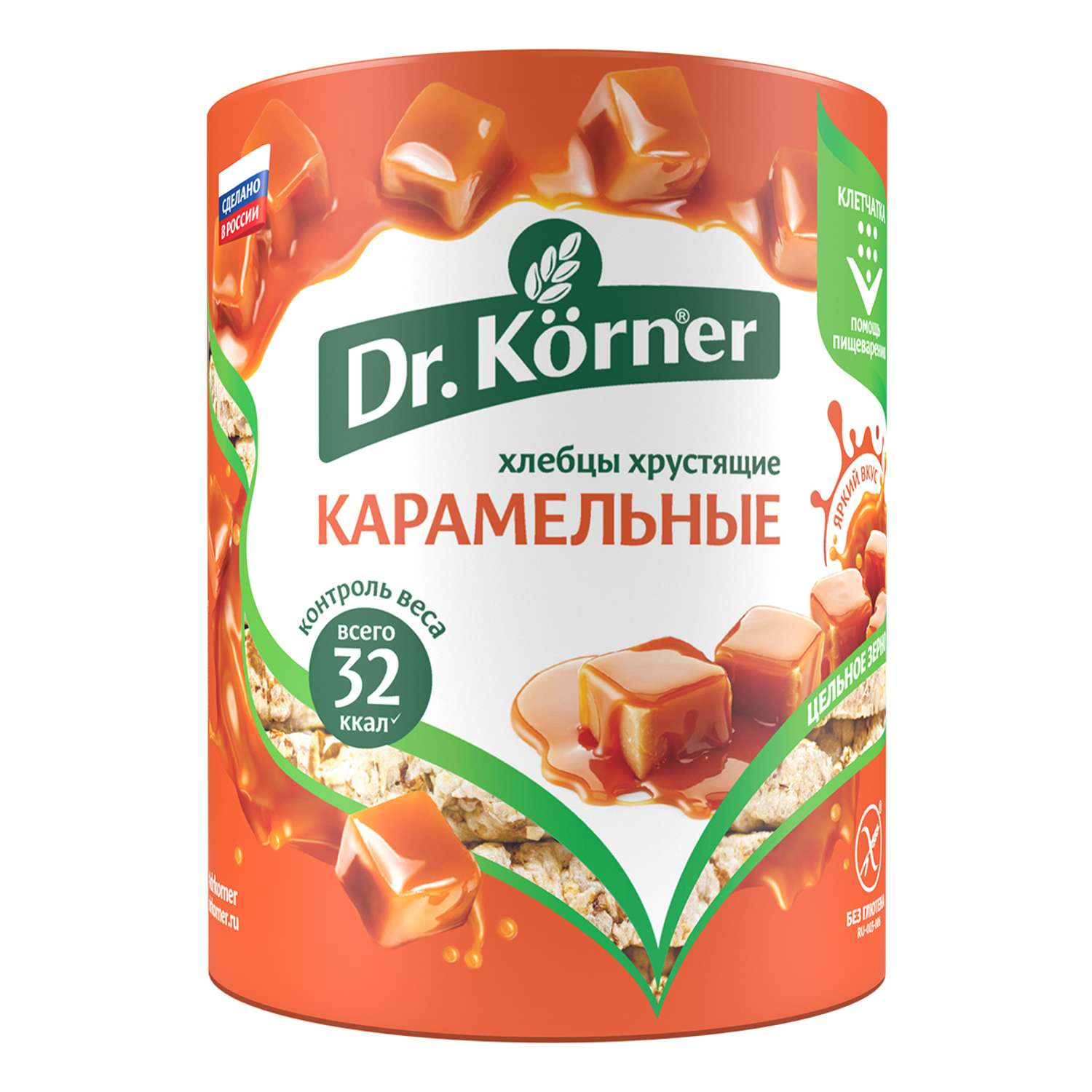 Хлебцы DrKorner Кукурузно-рисовые карамельные 10 шт. по 90 гр. - фото 2