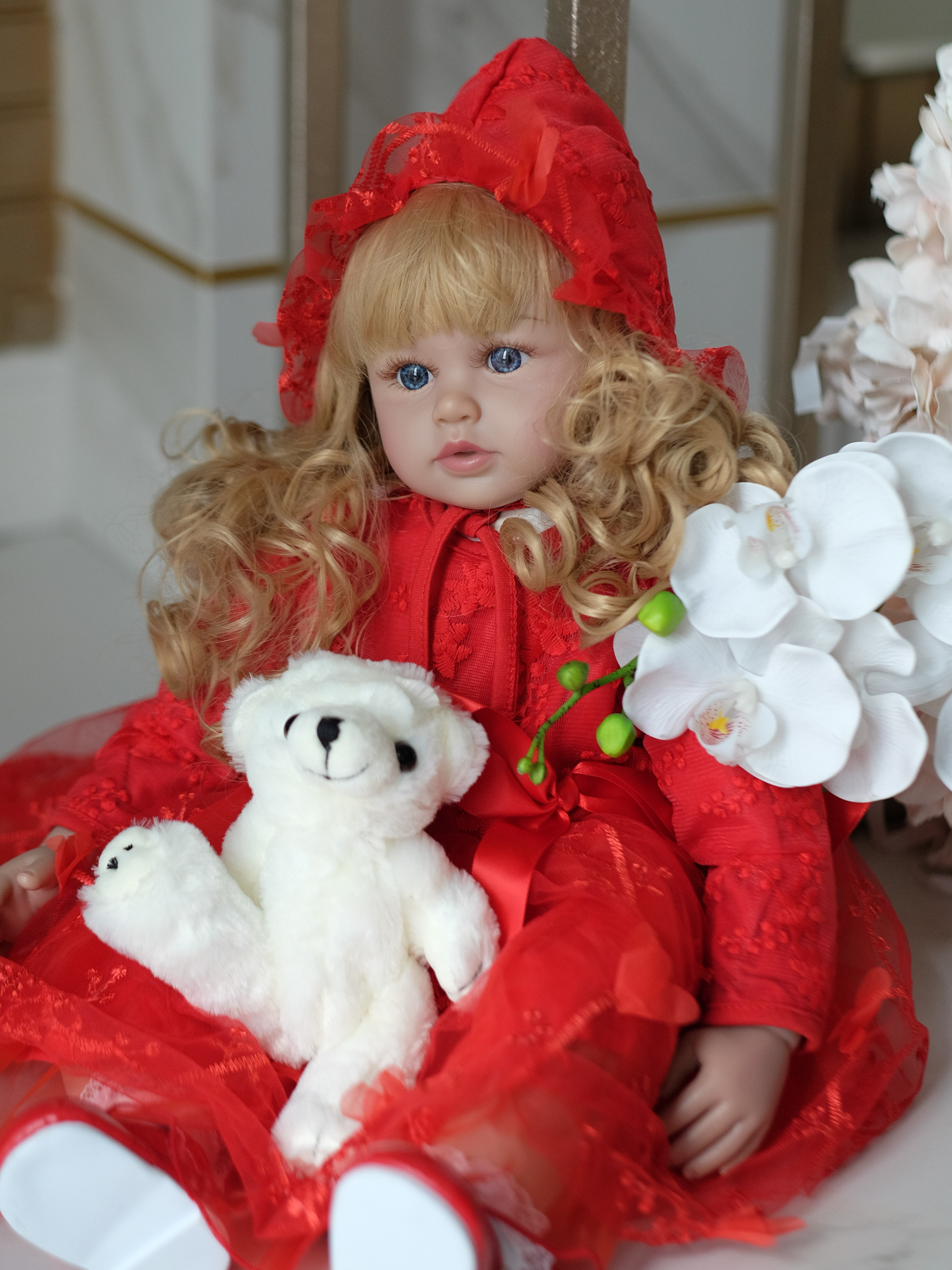 Кукла Reborn 60см Kukla.rb красная red1 - фото 3