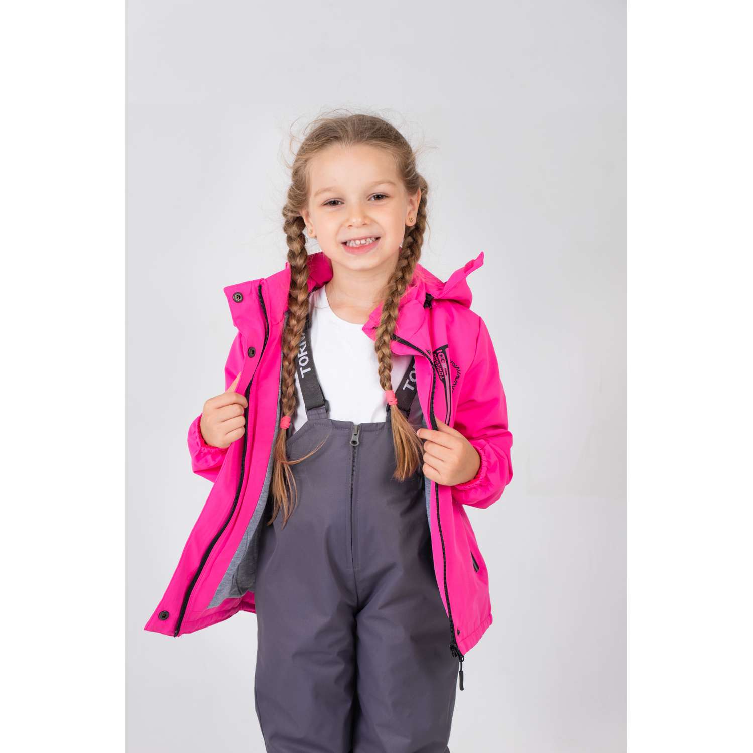 Куртка и полукомбинезон RuStyle Комплект яркий розовый - фото 3