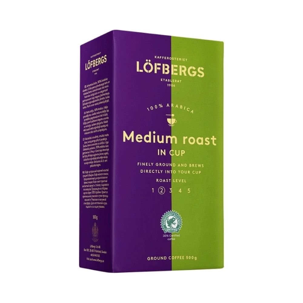 Кофе молотый Lofbergs Medium Roast 500гр - фото 1