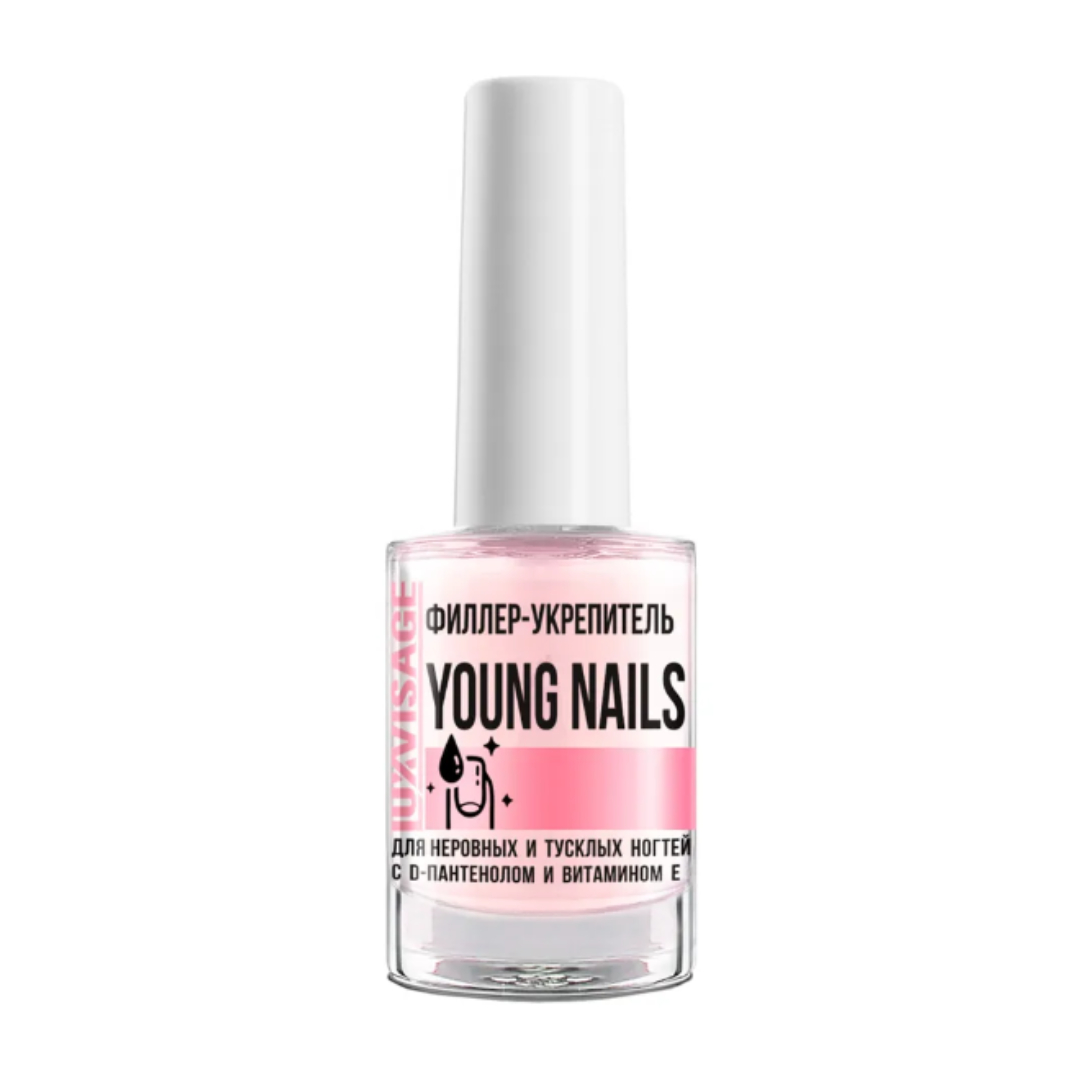 Лак для ногтей Luxvisage укрепитель филлер young nails для неровных и тусклых ногтей - фото 1