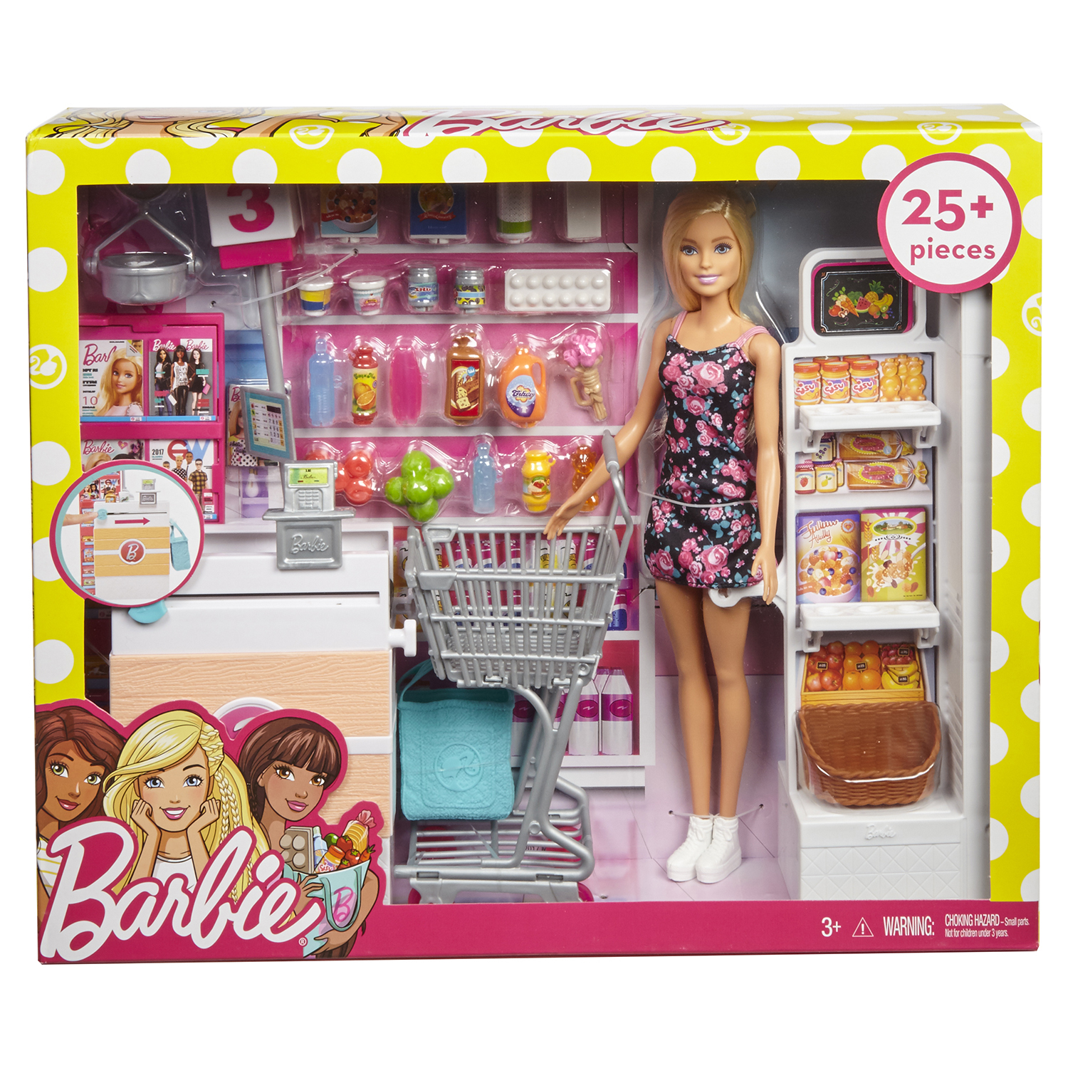 Набор игровой Barbie Супермаркет FRP01 купить по цене 2199 ₽ в  интернет-магазине Детский мир