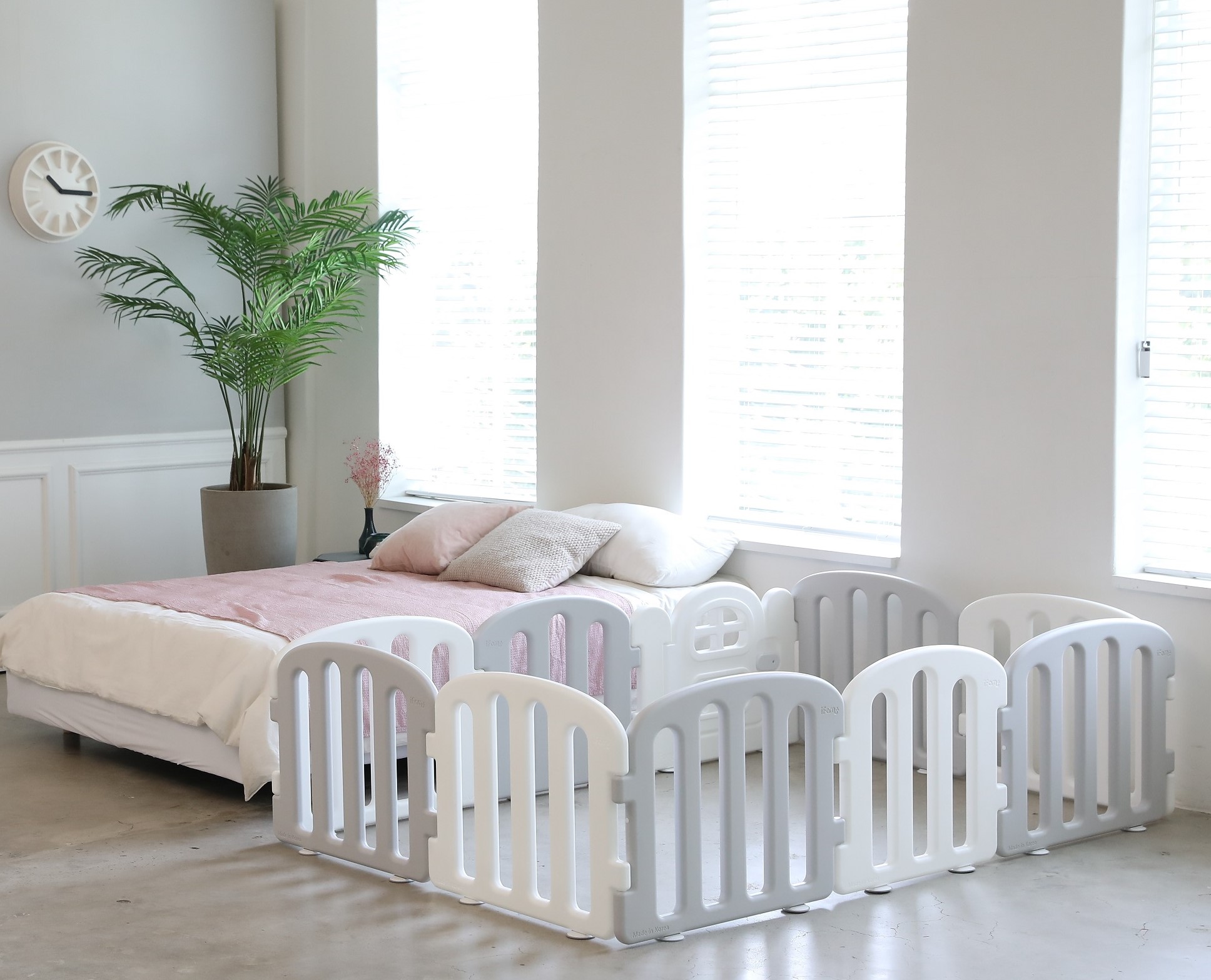 Детский манеж Ifam First Baby Room белый - серый IF-137-1-FBR-WLG10D - фото 4