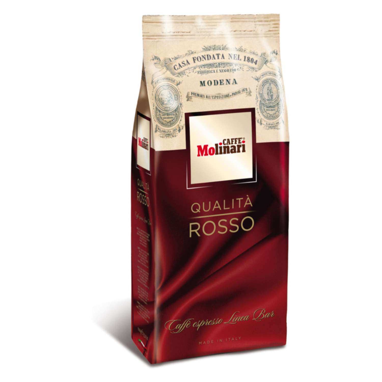 Кофе Caffe Molinari в зернах ROSSO упаковка 1кг - фото 1