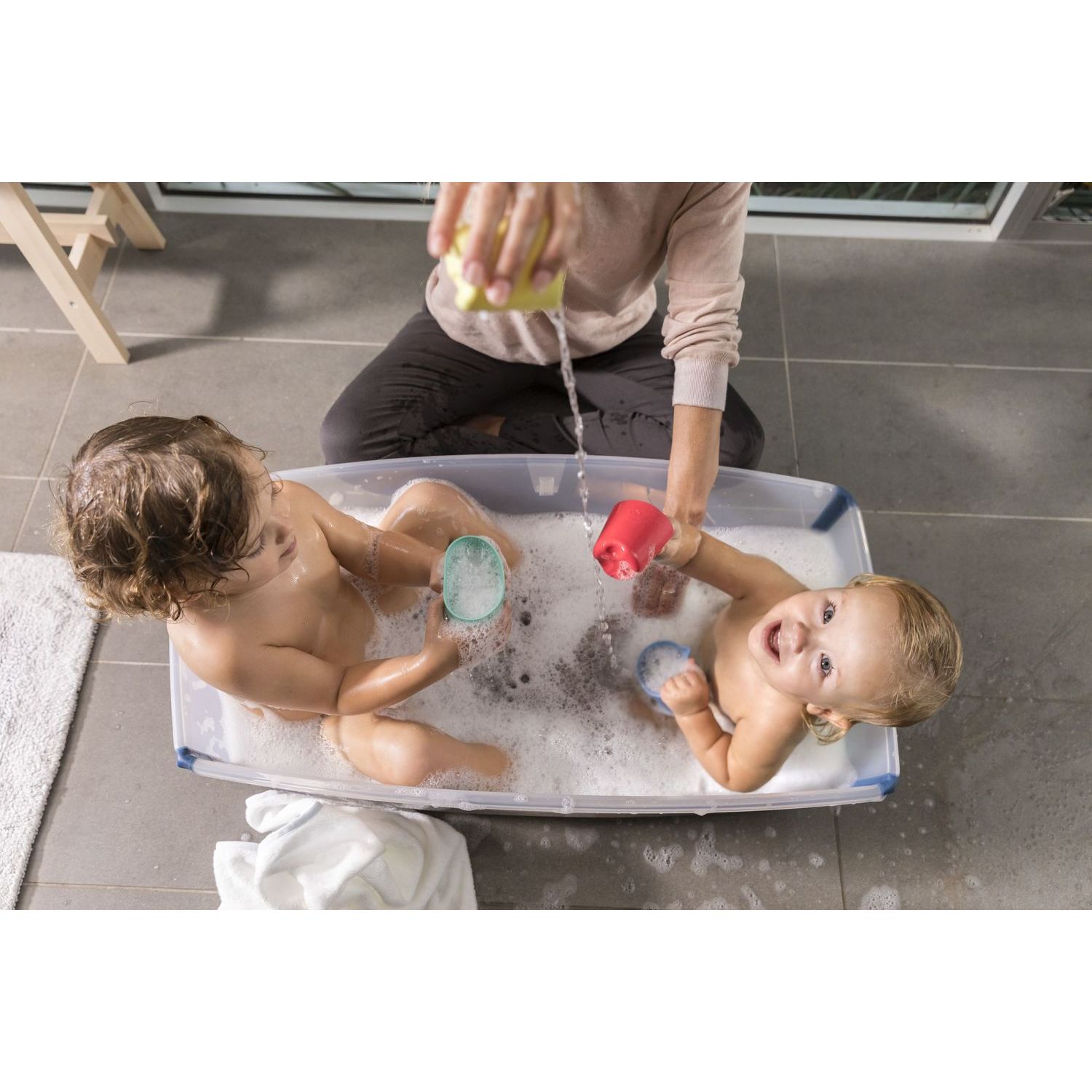 Ванночка Stokke Flexi Bath Макси Прозрачный-голубой - фото 8