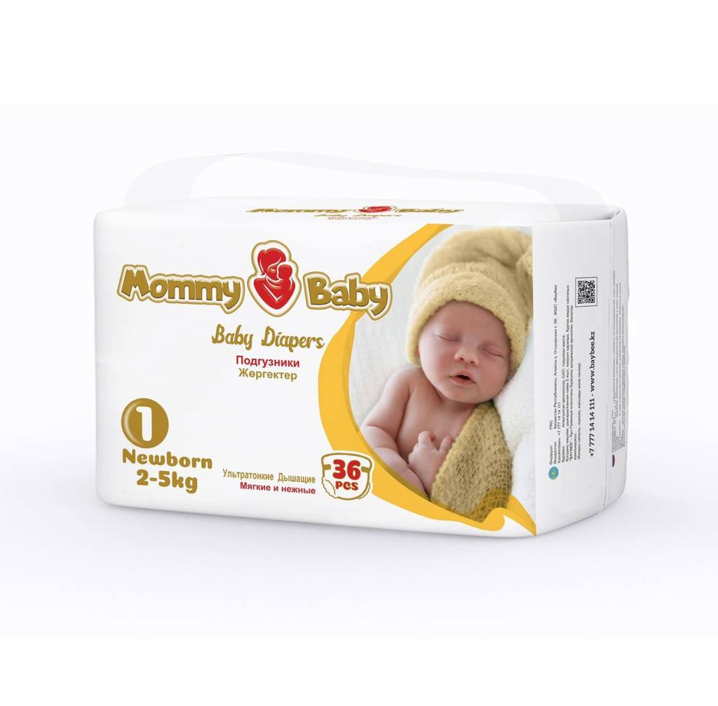 Подгузники Mommy Baby Размер 1. 36 штук в упаковке 2-5 кг - фото 5