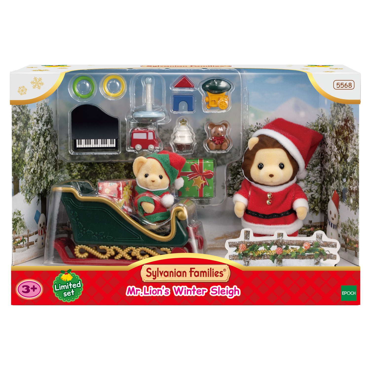 Набор игровой Sylvanian Families Новогодние сани 5568 купить по цене 1649 ₽  в интернет-магазине Детский мир