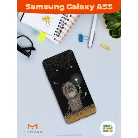 Силиконовый чехол Mcover для смартфона Samsung Galaxy A53 Союзмультфильм Ежик в тумане и фонарик