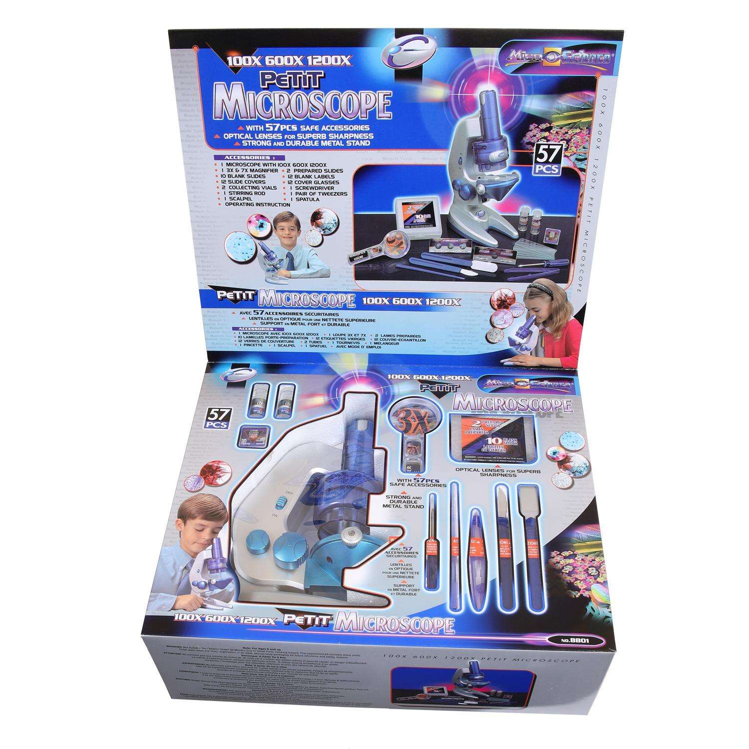 Игровой набор ABTOYS Микроскоп с аксессуарами 57 предметов в подарочной коробке - фото 2