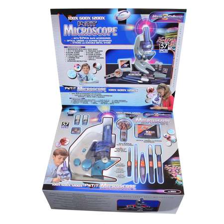 Игровой набор ABTOYS Микроскоп с аксессуарами 57 предметов в подарочной коробке