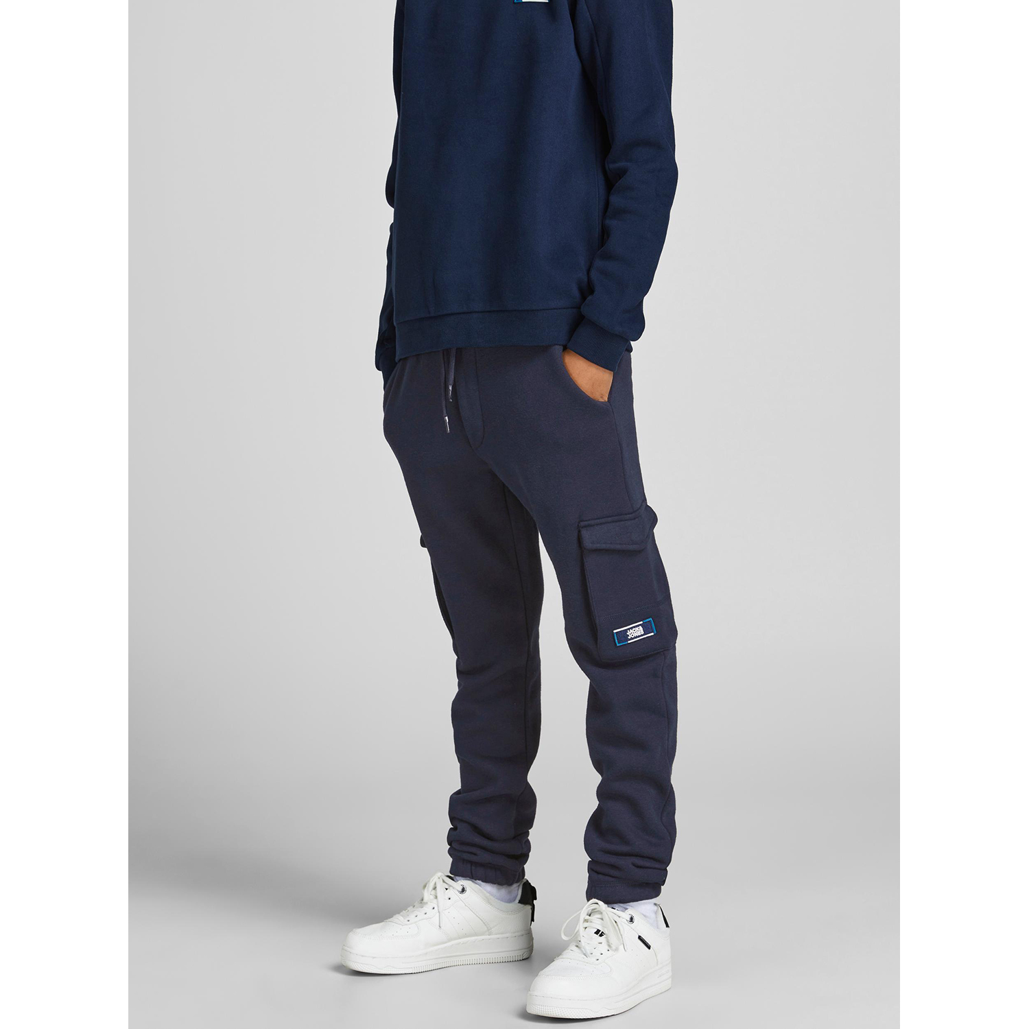 Брюки JACK AND JONES JUNIOR 12196573/Navy Blazer - фото 3