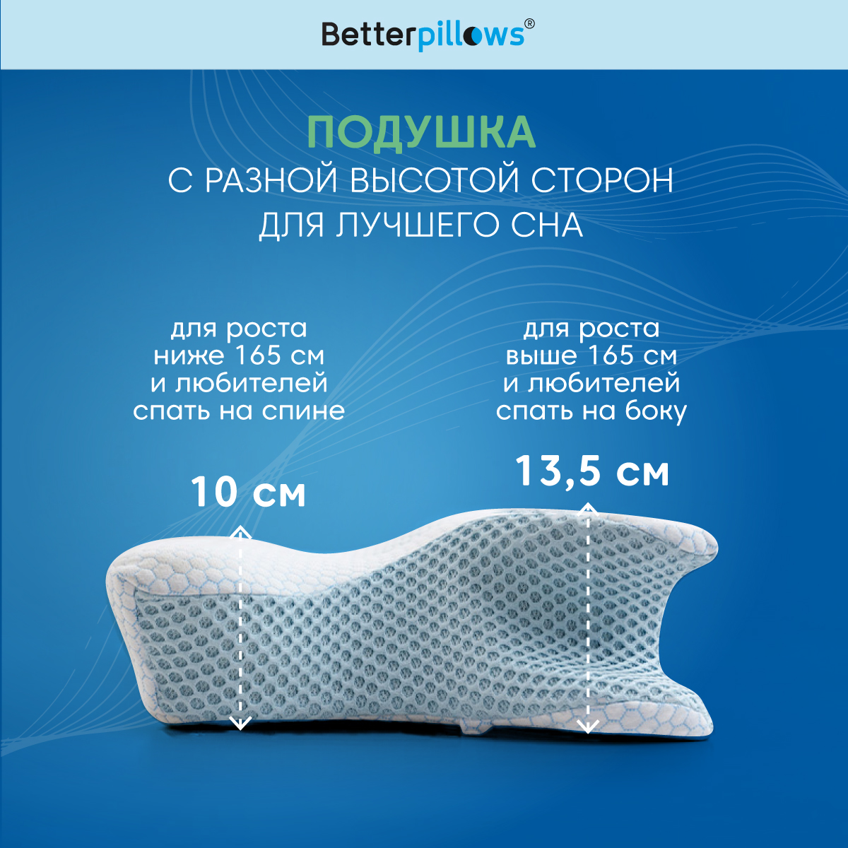 Подушка ортопедическая Betterpillows Ice Comfort - фото 8