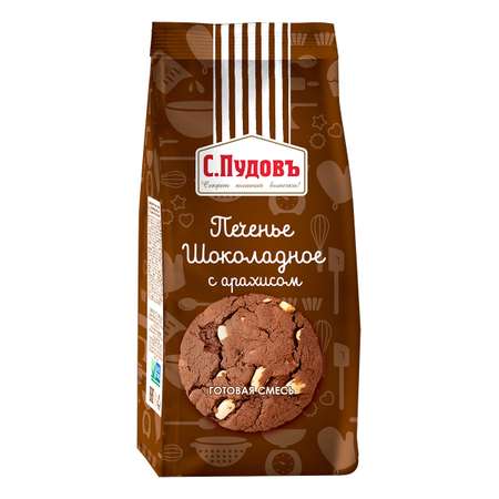 Готовая смесь С. Пудовъ Печенье шоколадное с арахисом 350 г