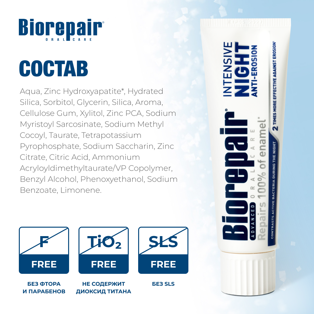 Зубная паста Biorepair Intensive Night Repair Ночное восстановление - фото 5