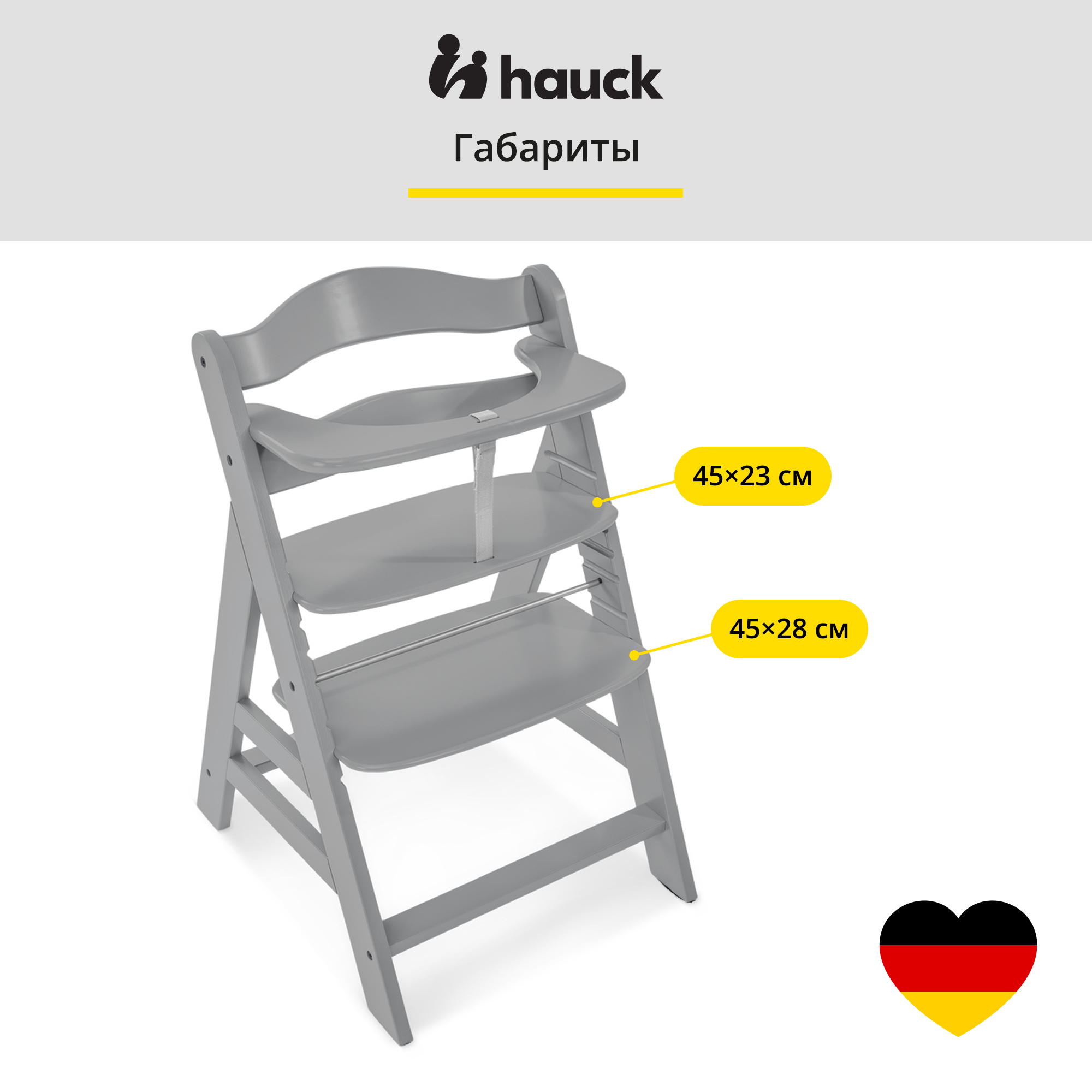 Стульчик для кормления Hauck Alpha+ grey - фото 6