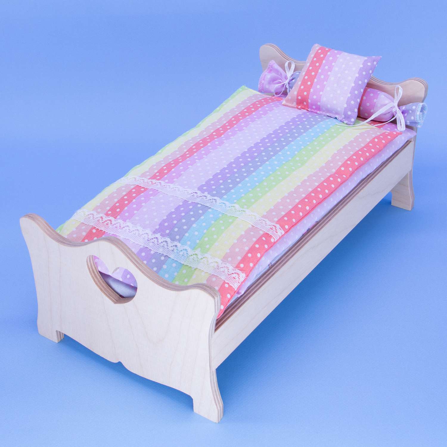 Комлпект постельного белья Модница для куклы 29 см 2002 разноцветный 2002разноцветный - фото 12