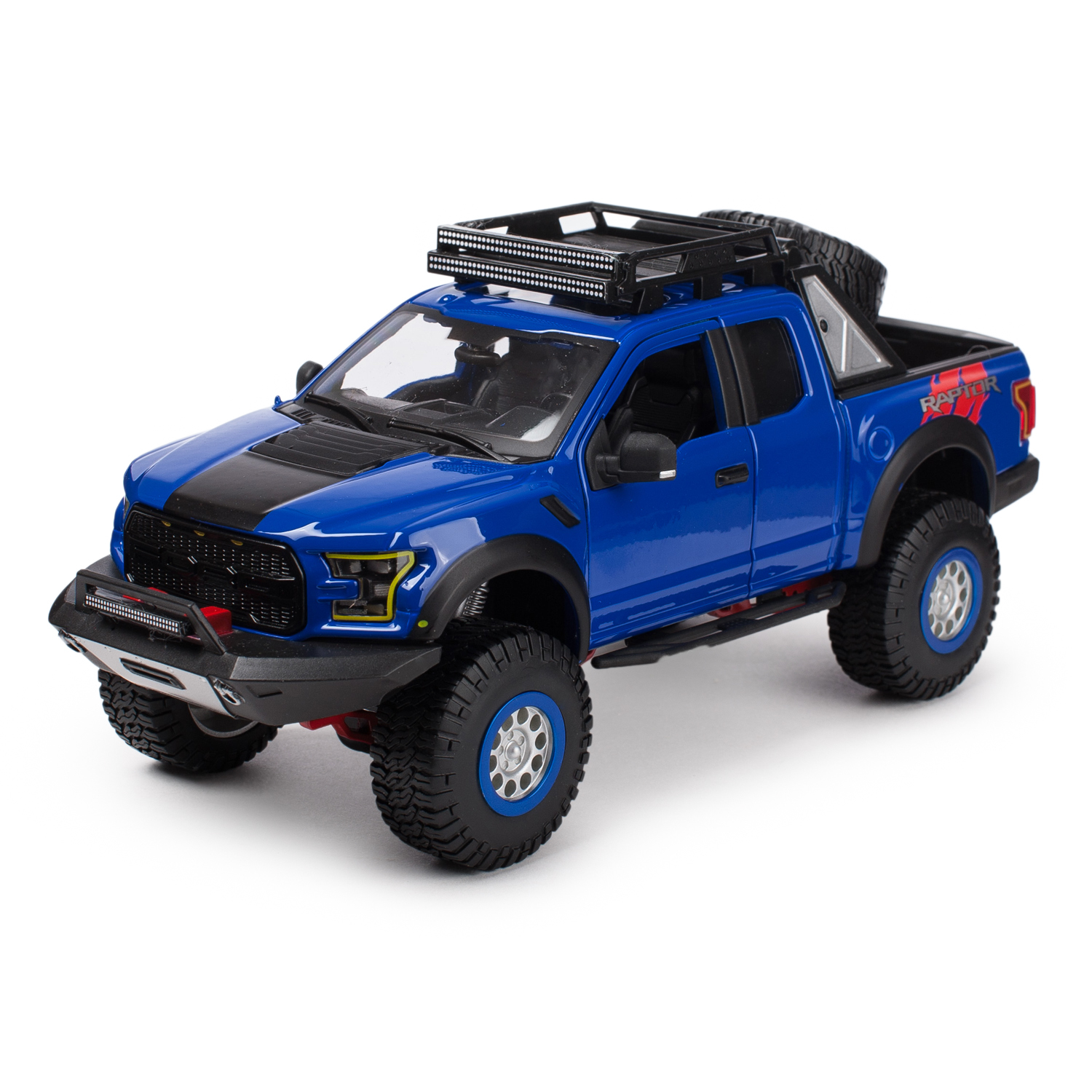 Машинка MAISTO 1:24 Ford F-150 Raptor Голубая 32521 купить по цене 3499 ₽ в  интернет-магазине Детский мир