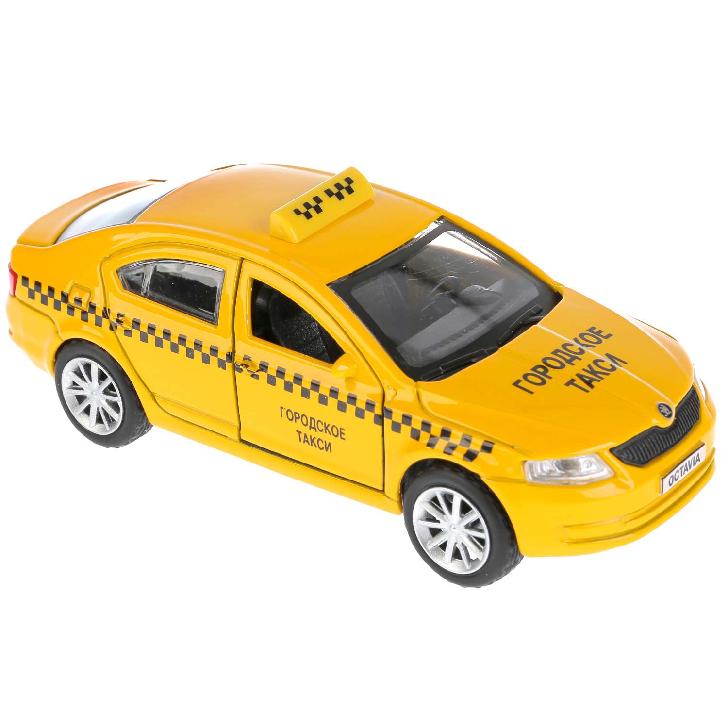 Машина Технопарк Skoda Octavia Такси инерционная 259355 259355 - фото 1