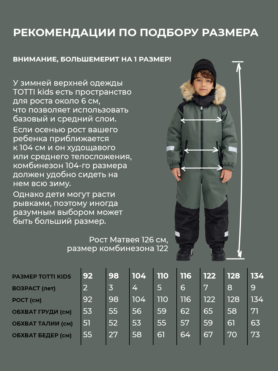 Комбинезон Totti Kids AW23TKB001/Комбинезон детский/Зеленый - фото 7