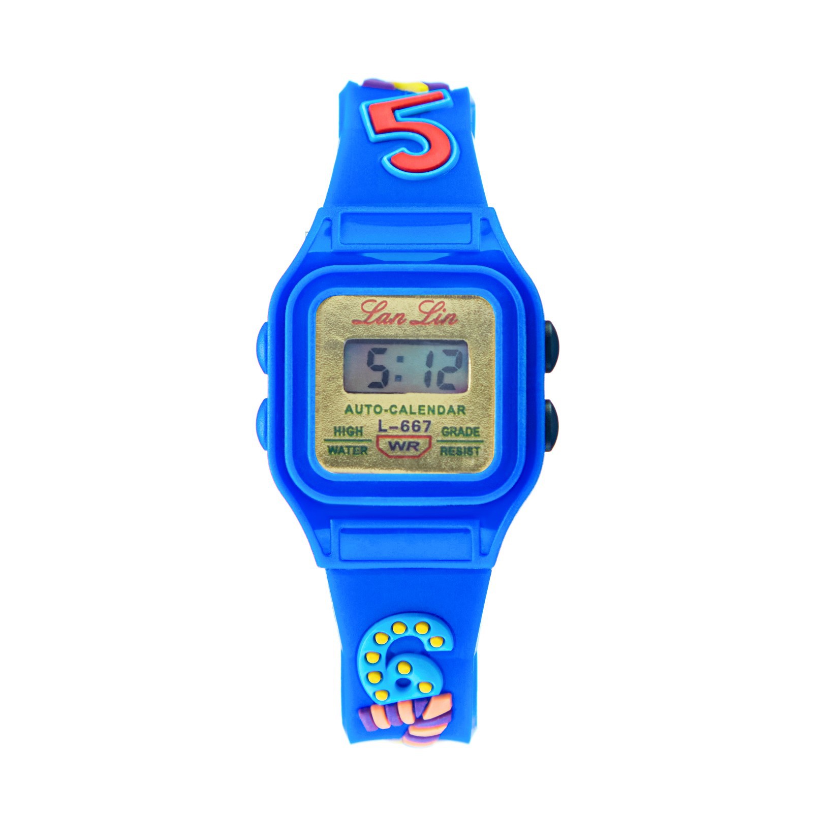 Часы Sima-Land наручные электронные детские «Цифры» d-3 см длина 20 см синие - фото 1