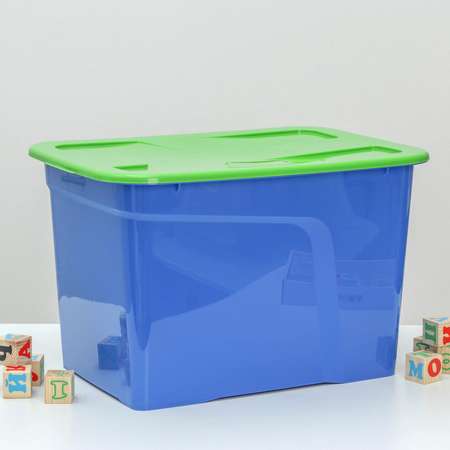 Контейнер Sima-Land для хранения игрушек 50 л Roombox Kids цвет синий зелёный