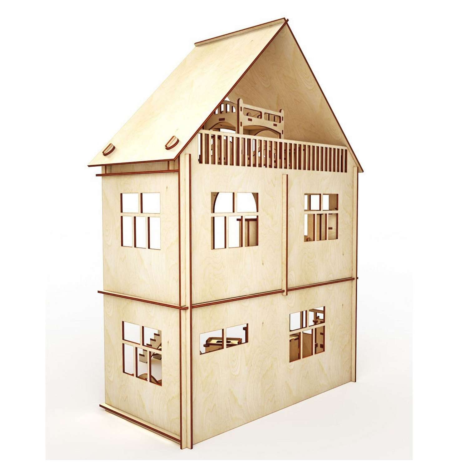 Кукольный домик Dolodom деревянный ТВУ-10-0033 1202 - фото 3