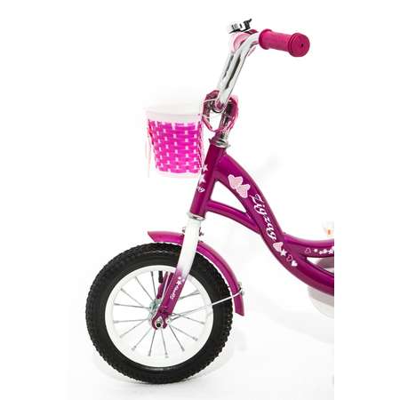 Велосипед ZigZag 12 GIRL малиновый С РУЧКОЙ