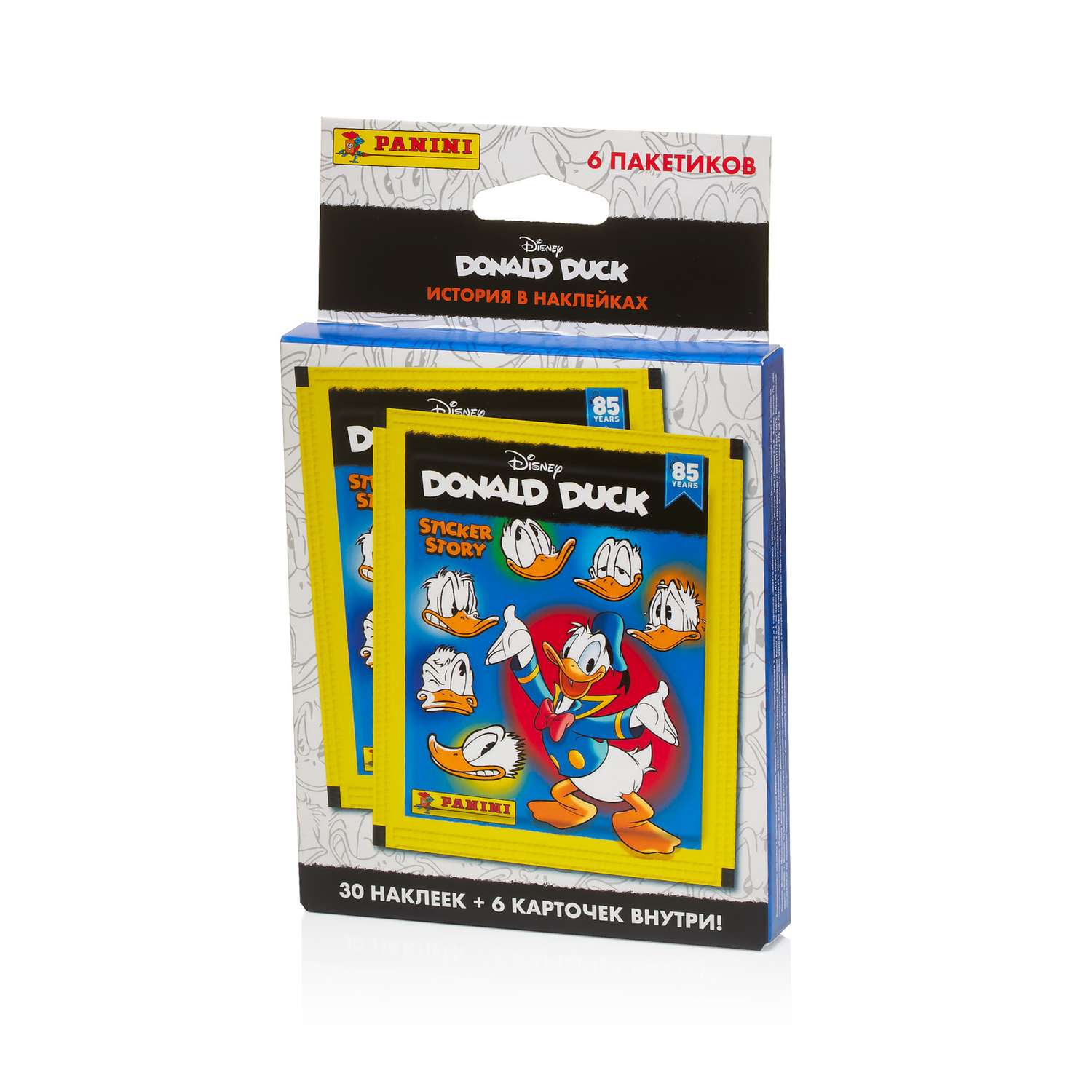 Блистер с наклейками Panini Donald Duck Дональд Дак 6 пакетиков - фото 1