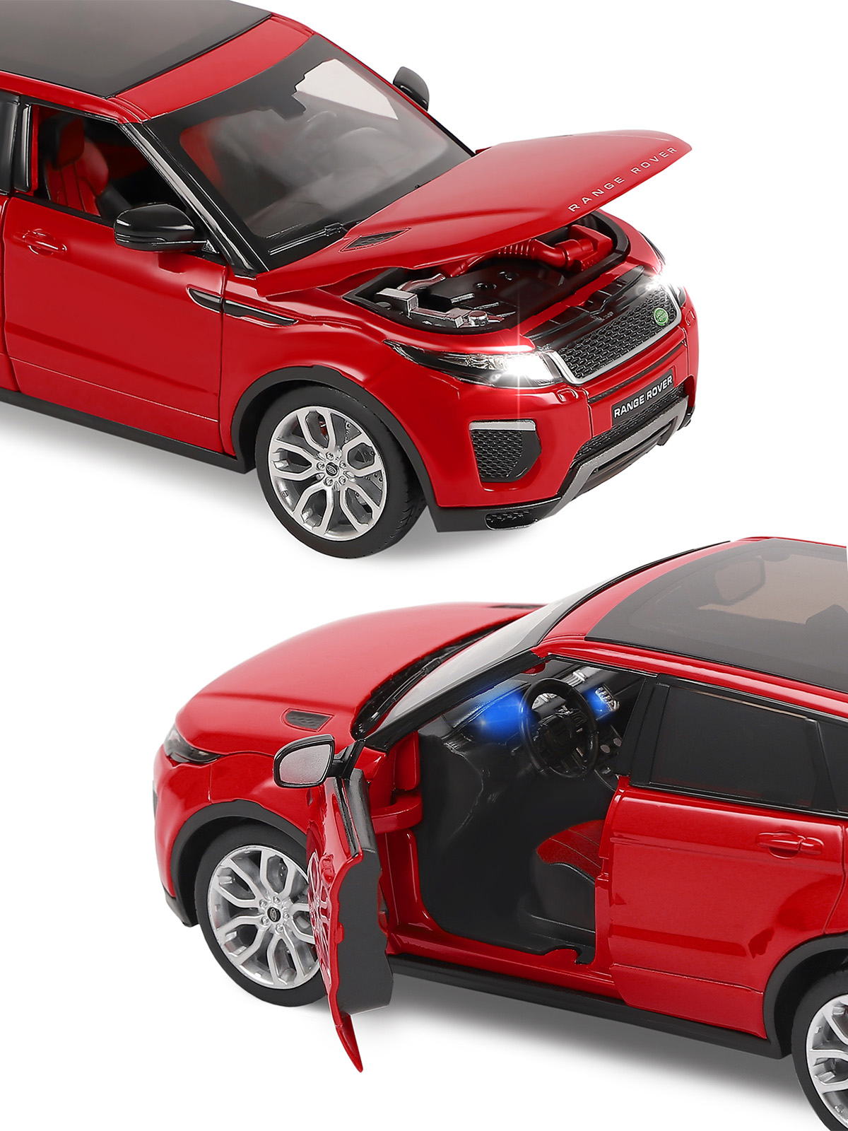 Внедорожник АВТОпанорама Land Rover Range Rover Evoque HSE 1:24 красный JB1200120 - фото 8