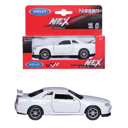 Автомобиль Welly Nissan Nissan Skyline GT-R R34 1:38 белый