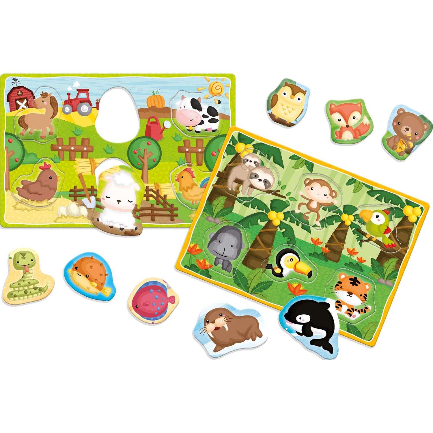 Игра развивающая Lisciani Montessori baby Happy animals R92772 - фото 8