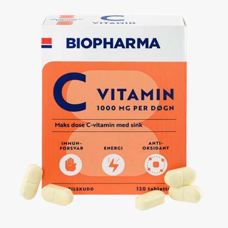 БАД Biopharma Витамин С с цинком 1000 мг Vitamin C 120 таблеток