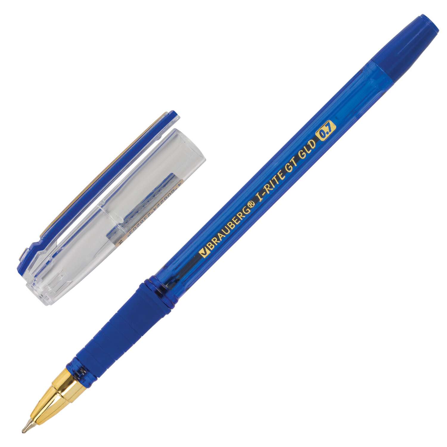 Ручки шариковые Brauberg синие набор 12 штук - фото 4