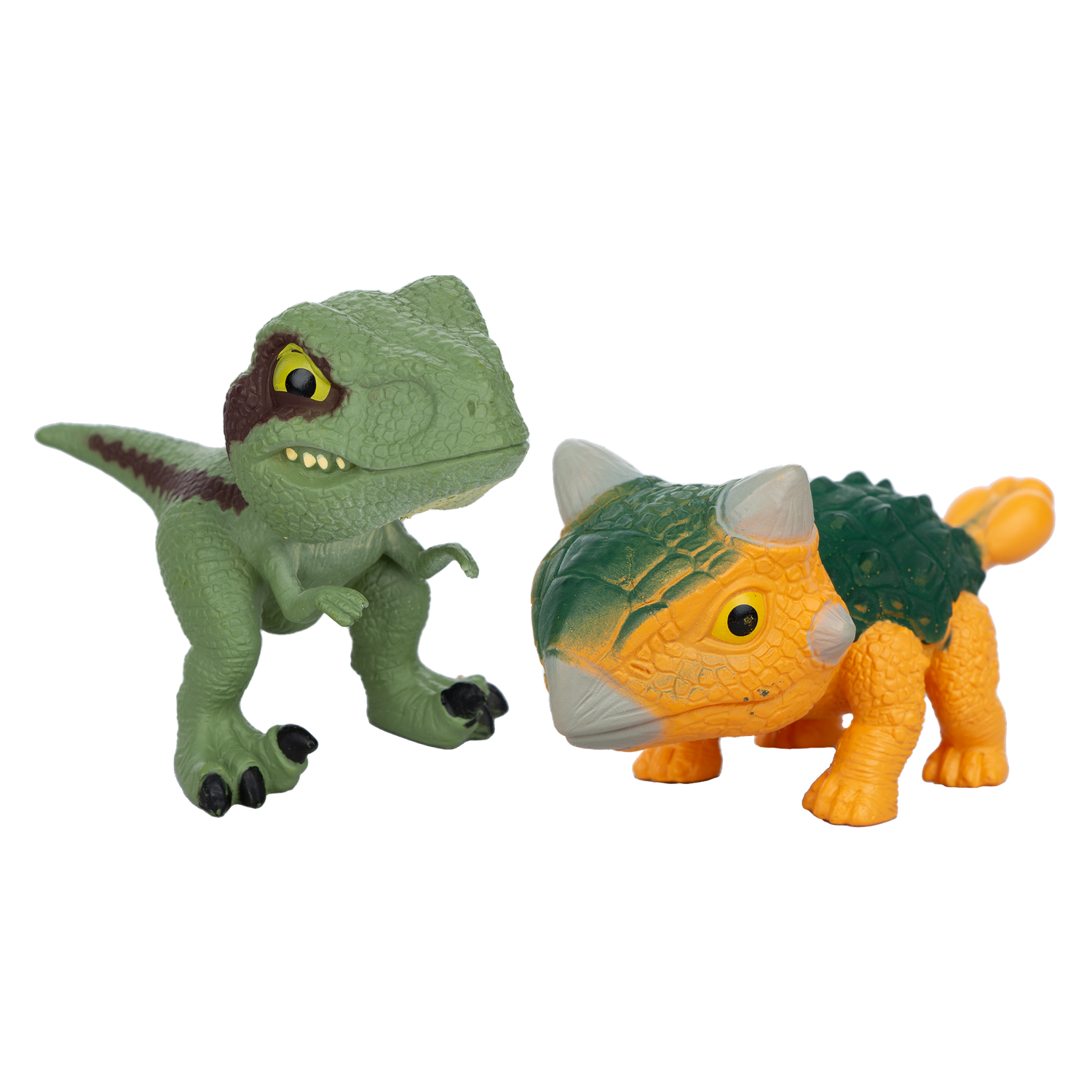Набор игровой KiddiePlay 2 динозаврика Зелёный -Жёлтый 22202 - фото 1