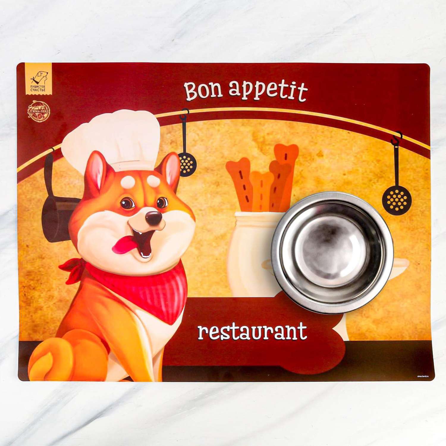 Коврик под миску Пушистое счастье Bon appetit 43х56 см - фото 3