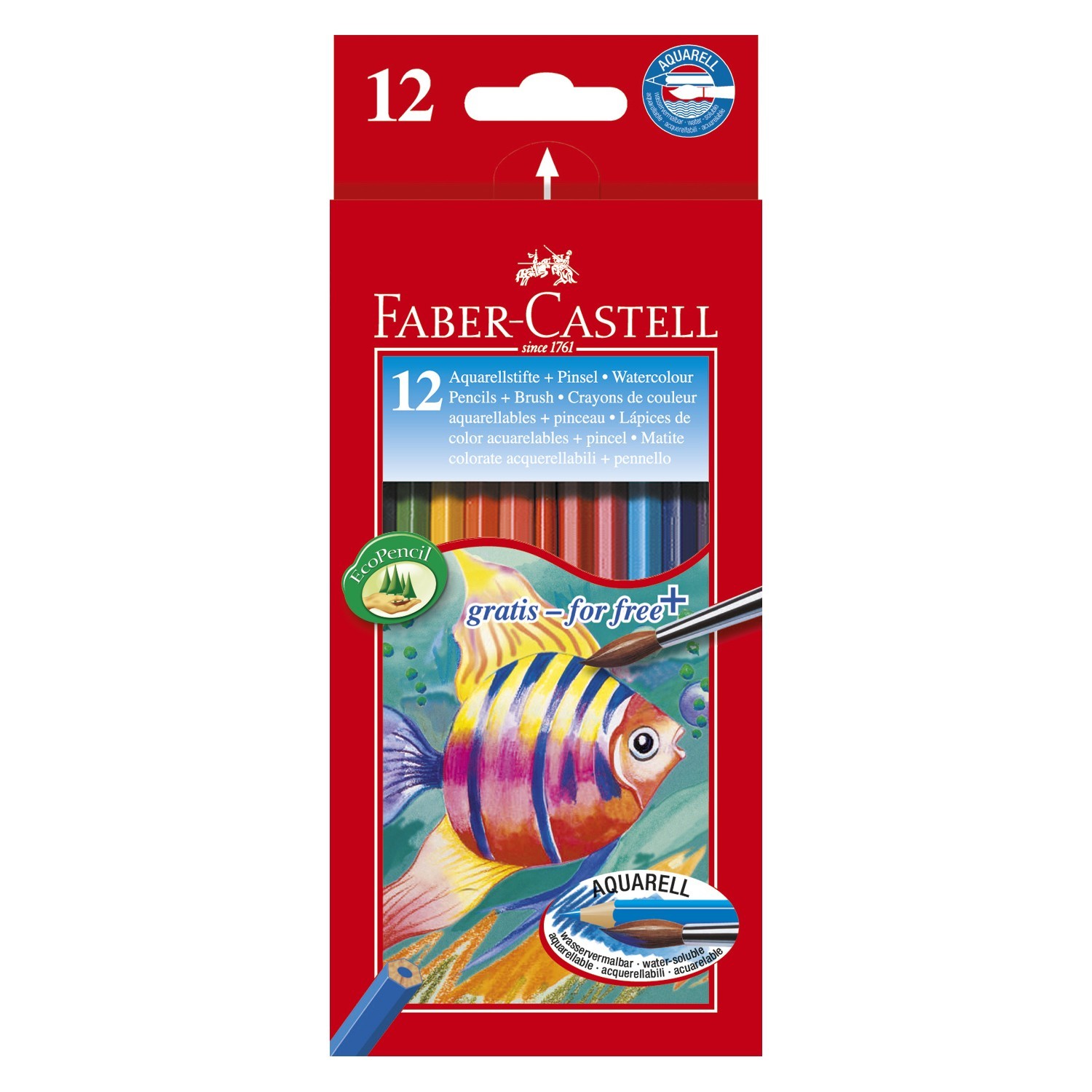 Карандаши акварельные Faber Castell 12шт 114413 - фото 1