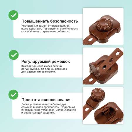 Блокиратор для дверей и ящиков LolUno Home baby 1 шт LU0194