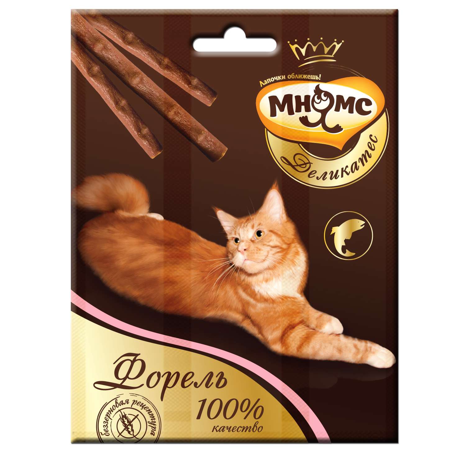 Лакомство для кошек Мнямс Деликатес лакомые палочки с форелью 4г 3шт - фото 1
