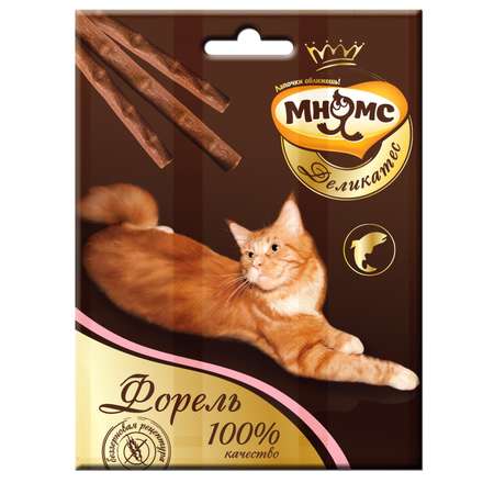 Лакомство для кошек Мнямс Деликатес лакомые палочки с форелью 4г 3шт