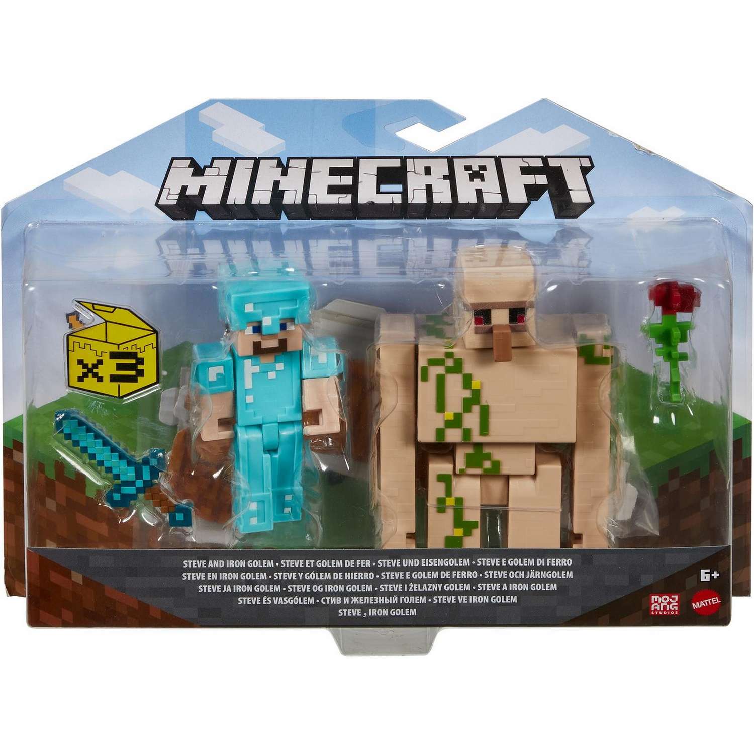 Набор фигурок Minecraft Стив и Железный Голем GTP30 - фото 2