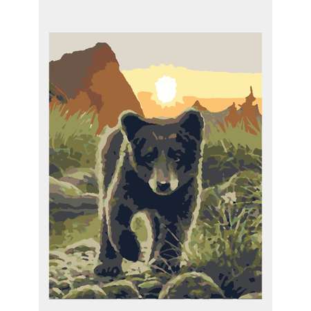 Картина по номерам 50х40 Selfica Медвежонок