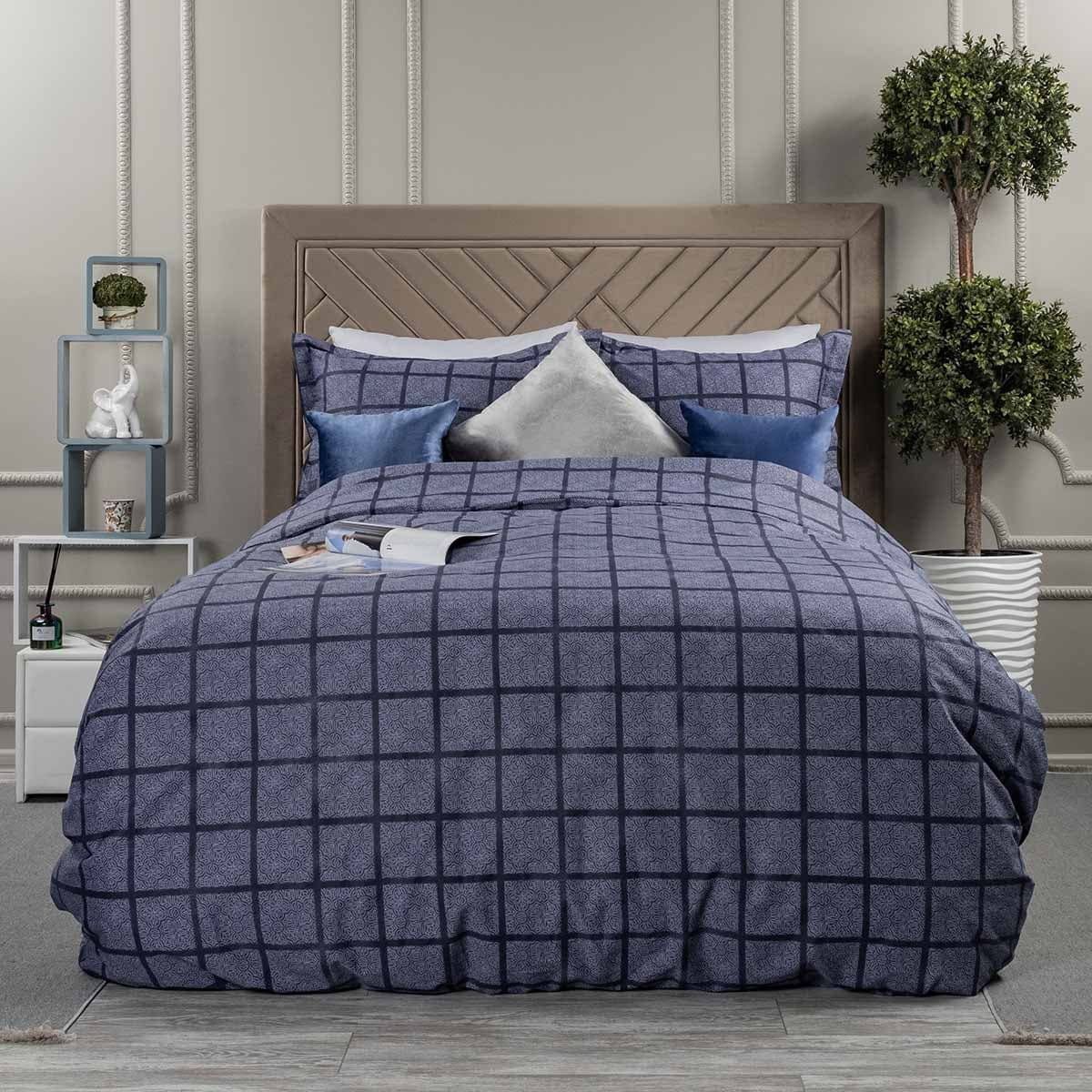 Постельное белье Arya Home Collection Евро 200x220 Alamode Fuga комплект сатин наволочки 4 шт. 50х70 70х70 - фото 1